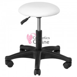 Scaun pentru salon cu baza de plastic, model AM 312 alb, art ACP 105696